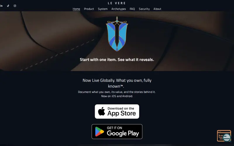Screenshot of LE VERE