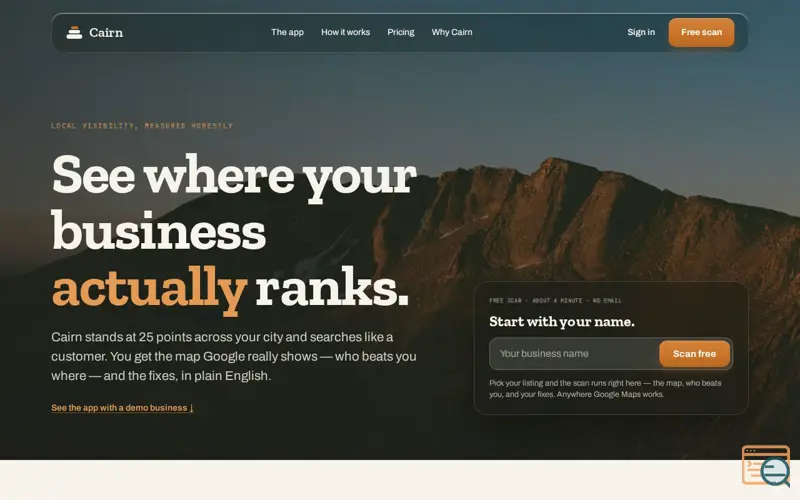 Screenshot of Cairn