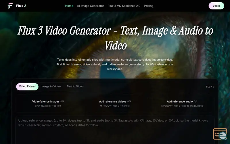 Screenshot of Flux 3 Video