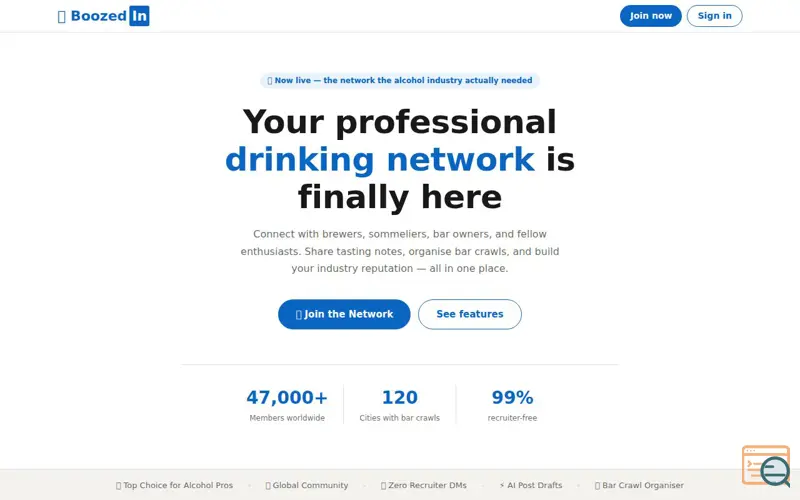 Screenshot of BoozedIn