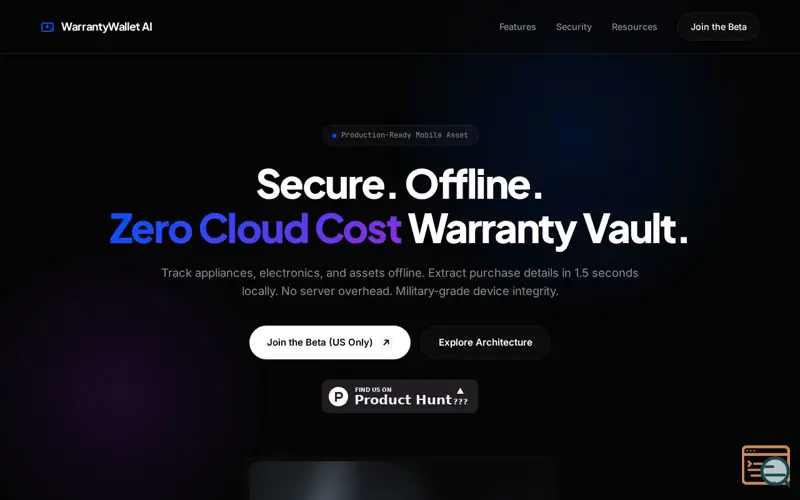 Screenshot of WarrantyWallet AI
