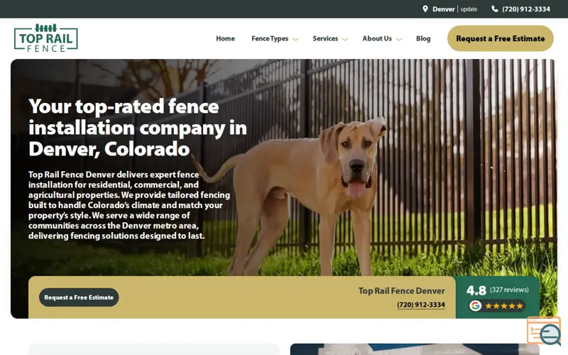 Screenshot of Denver Gate Installation Services, a launch using Podium