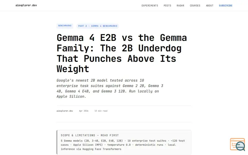 Screenshot of I benchmarked Gemma 4 E2B