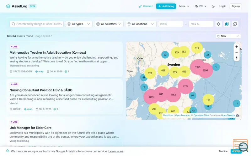 Screenshot of Assetlog