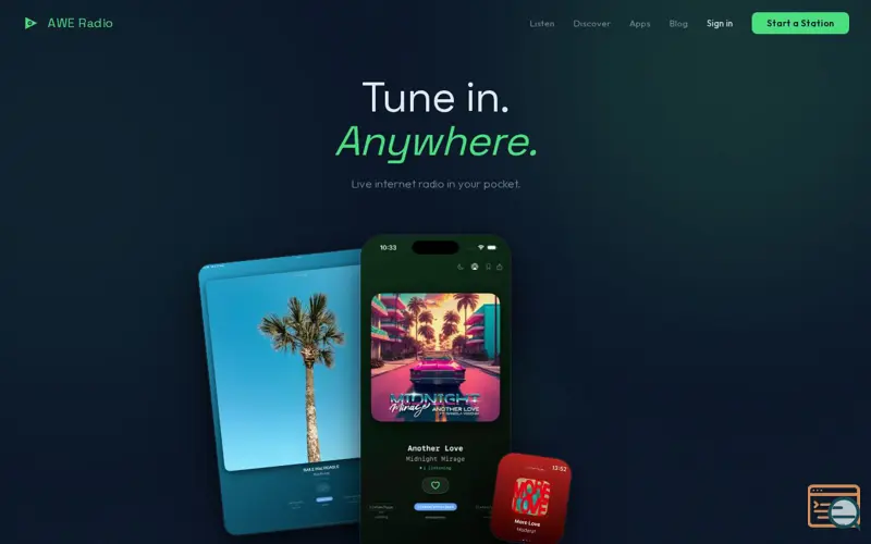Screenshot of Aweradio