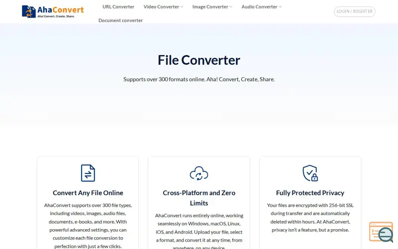 Screenshot of AhaConvert