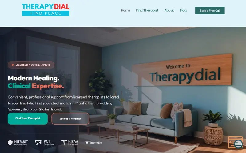 Screenshot of Therapy Dial, a launch using QUIC.cloud