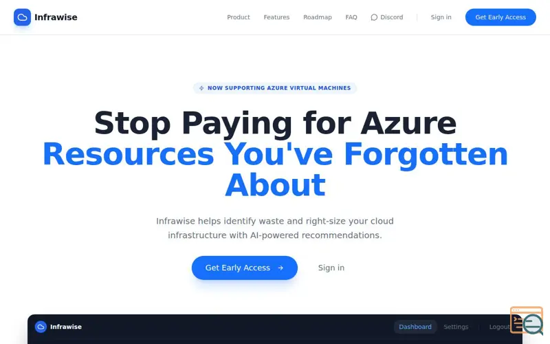Screenshot of Infrawiseai, a launch using Microsoft Entra ID