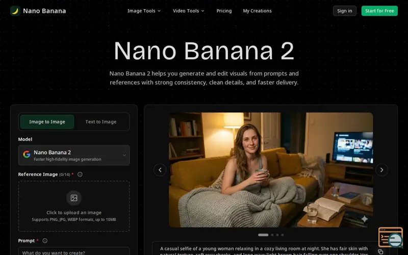 Screenshot of Nano Banana 2