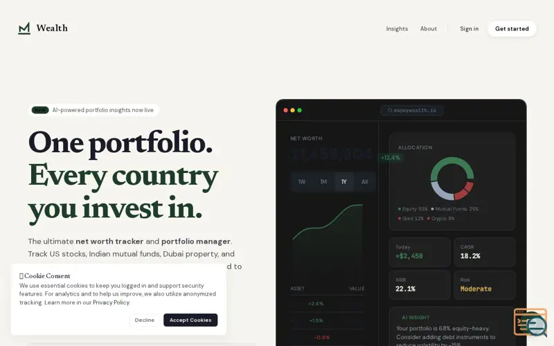 Screenshot of MapMyWealth