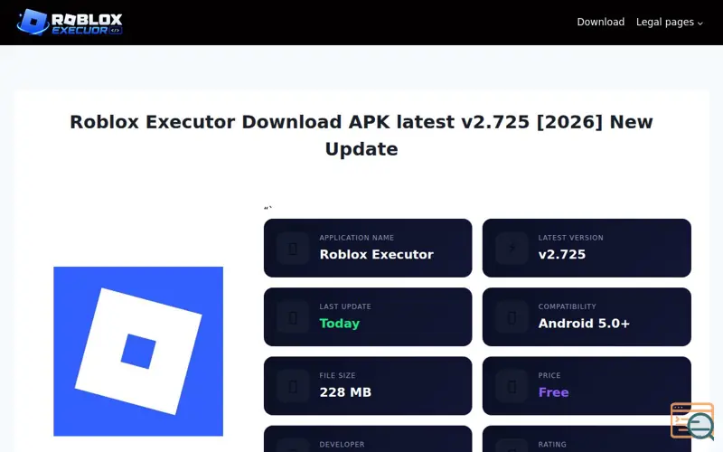 Screenshot of roblox executor