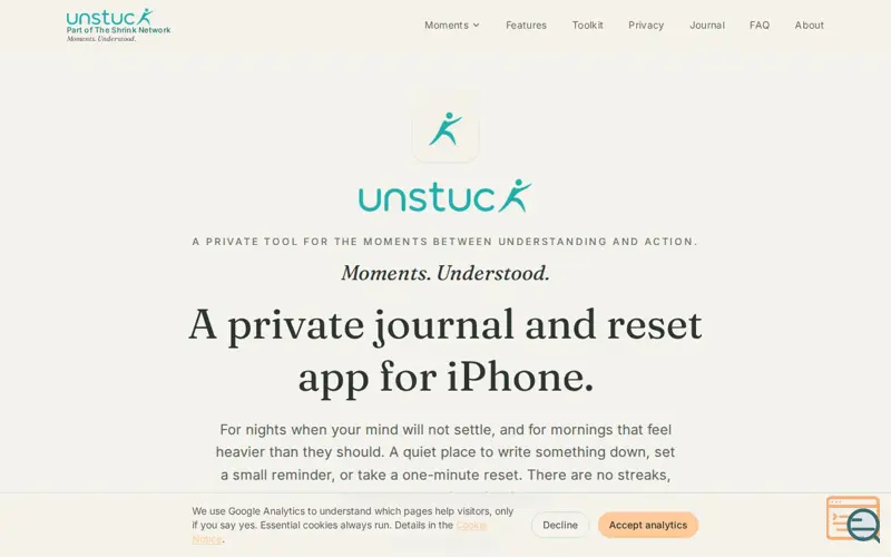 Screenshot of Unstuck | Moments. Understood.