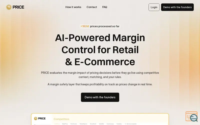 Screenshot of Price by EasierLabs®