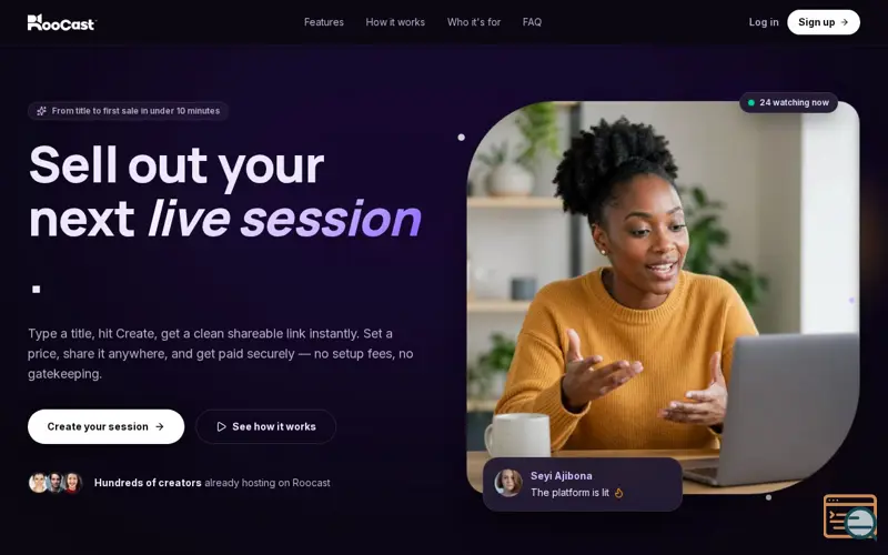Screenshot of Roocast