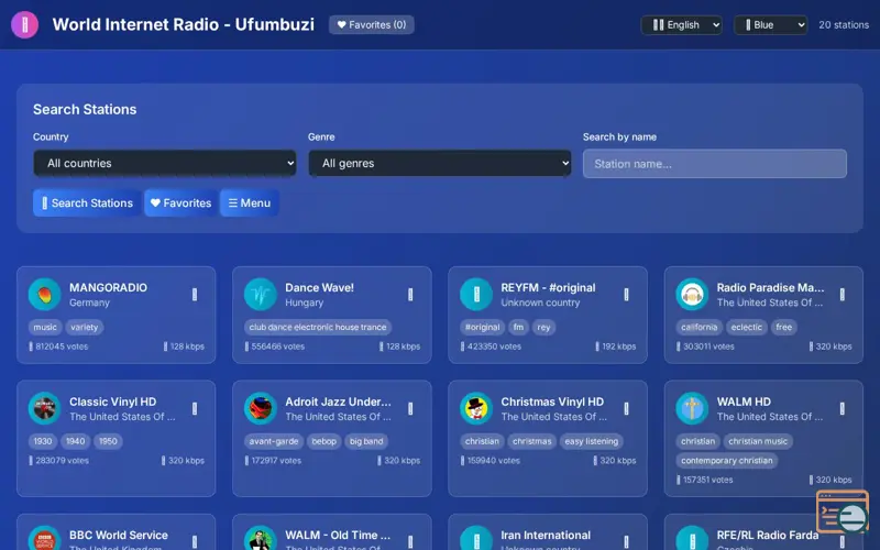 Screenshot of Free Online Radio