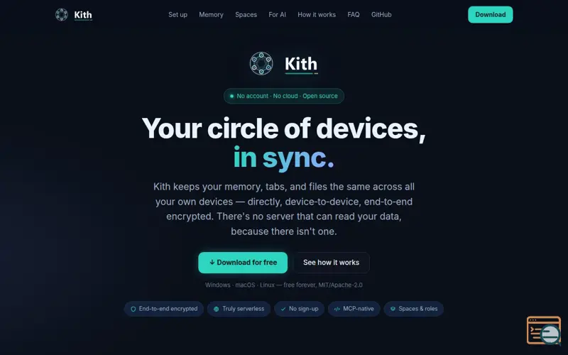 Screenshot of Kith