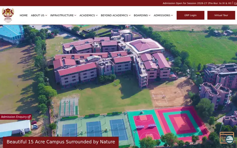 Screenshot of Dharav High School Ajmer Road Jaipur, a launch using F5 BIG-IP