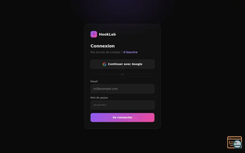 Screenshot of HookLab