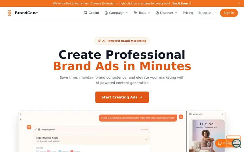 Screenshot of BrandGene