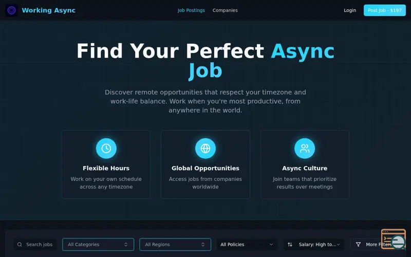 Screenshot of Workingasync.io