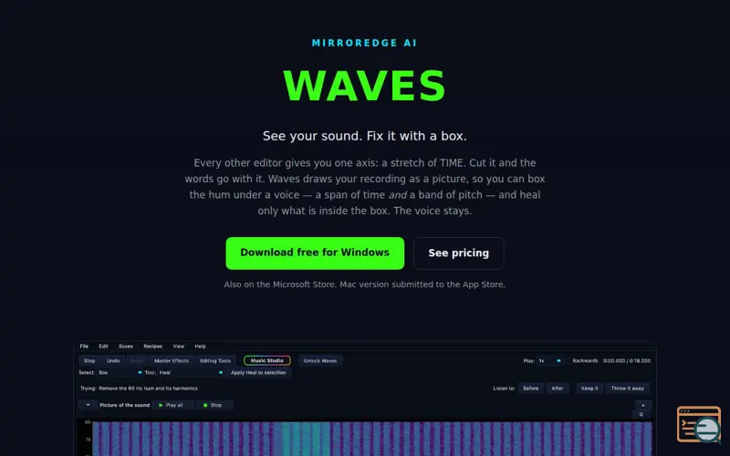 Screenshot of Mirroredgeai