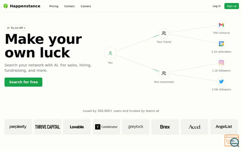 Screenshot of Happenstance