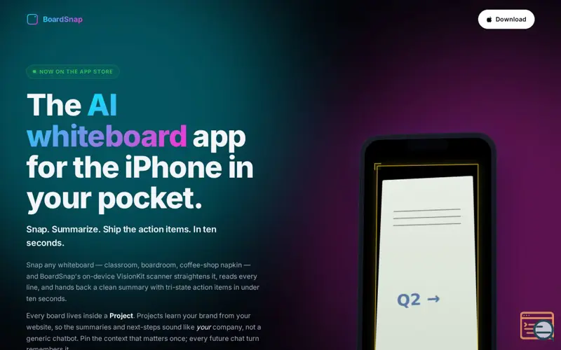 Screenshot of BoardSnap