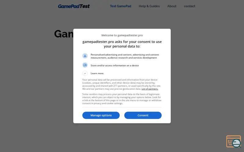 Screenshot of GamePad Tester Pro
