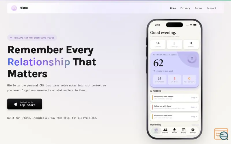 Screenshot of Hierlo