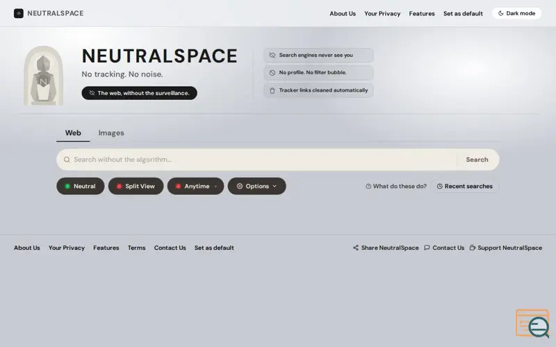 Screenshot of NeutralSpace