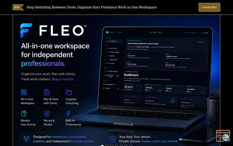Screenshot of FLEO™ — Your freelance finance system