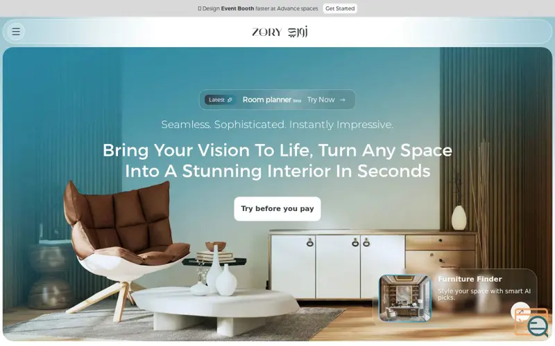 Screenshot of ZORY AI