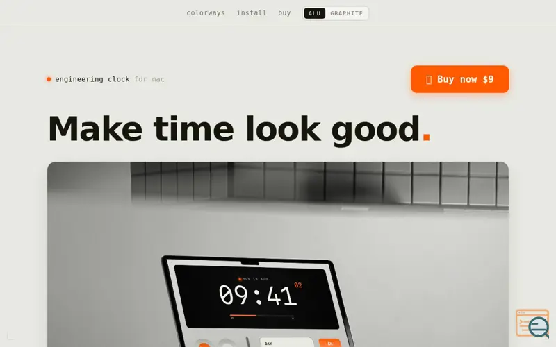 Screenshot of Engineering Clock — a macOS Screen Saver