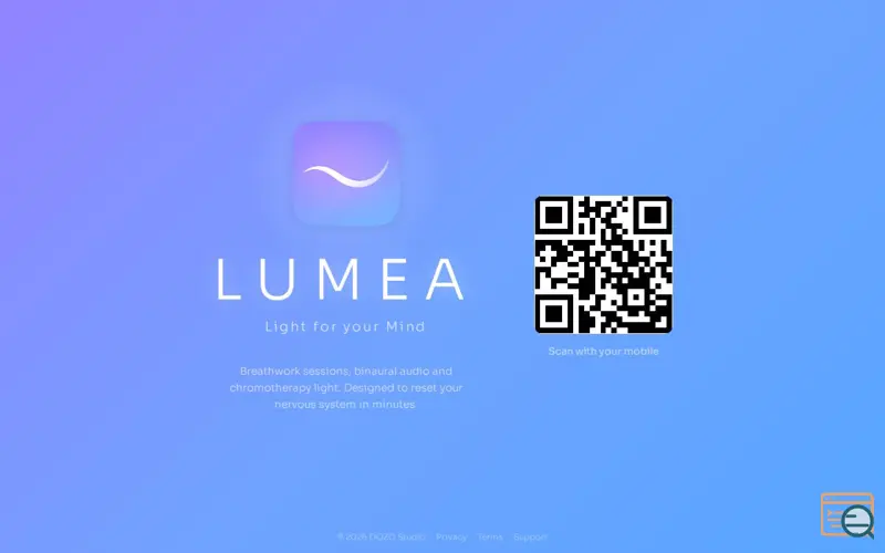 Screenshot of LUMEA