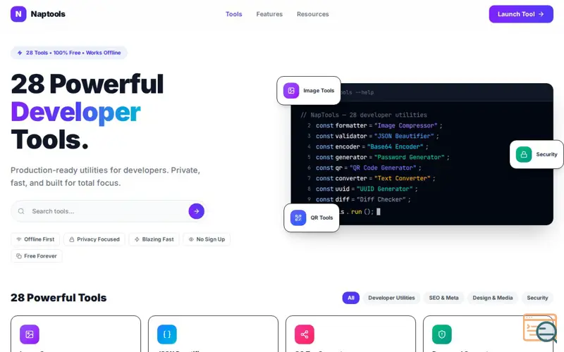 Screenshot of NapTools