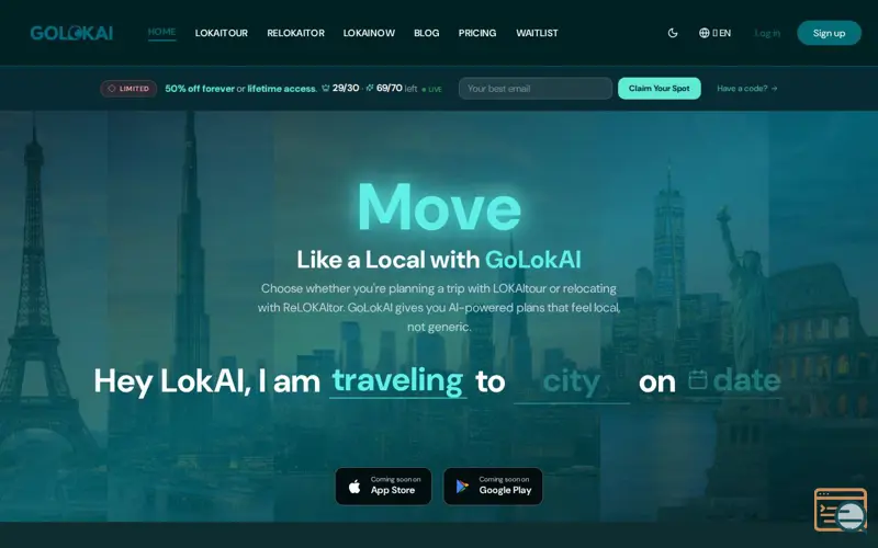 Screenshot of Golokai.com Soft Launch