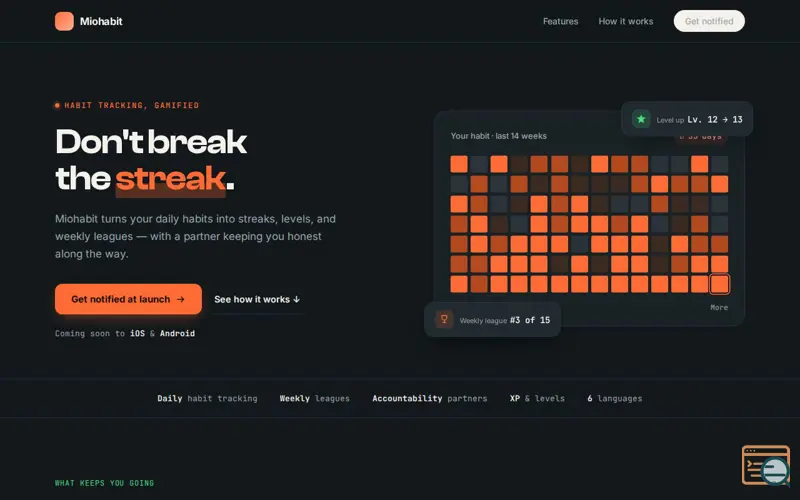 Screenshot of Miohabit