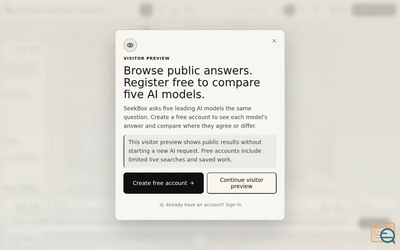 Screenshot of SeekBox App
