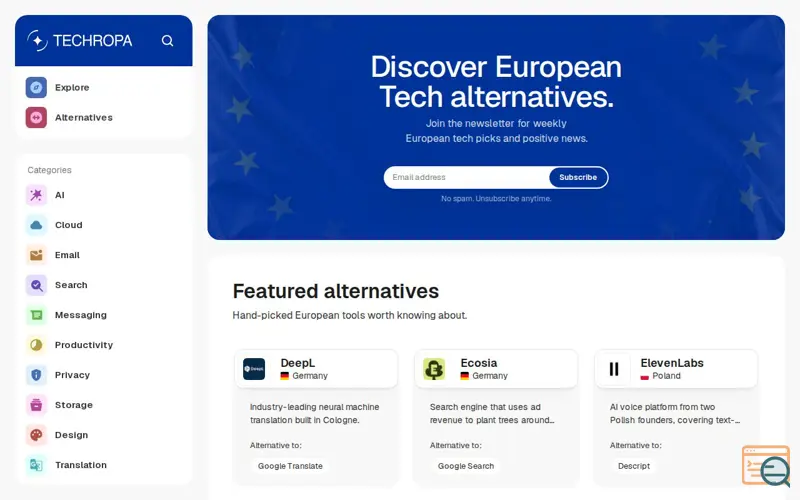 Screenshot of Techropa