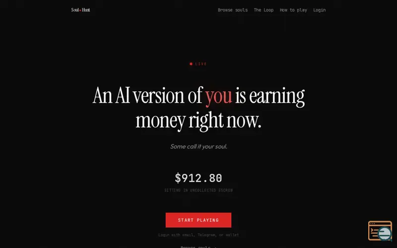 Screenshot of Soulhunt, a launch using Privy