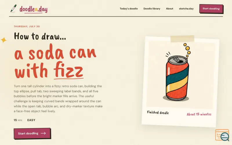 Screenshot of Doodlea.day