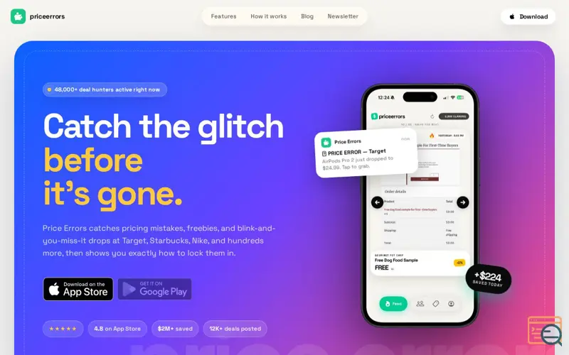 Screenshot of priceerrors App