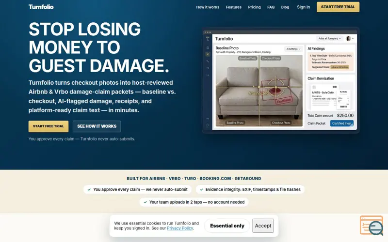 Screenshot of Turnfolio