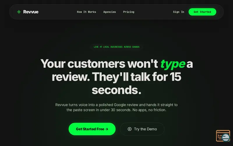 Screenshot of Revvue