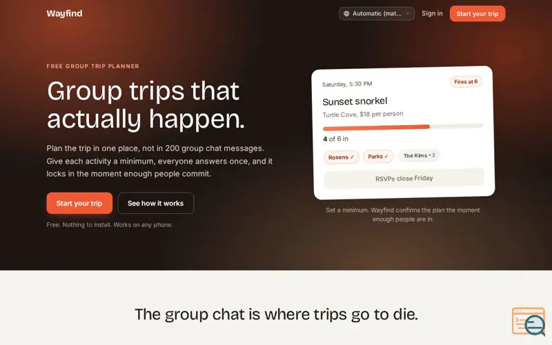 Screenshot of GetWayfind