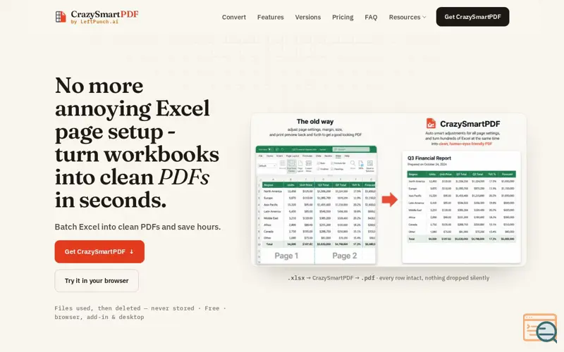Screenshot of CrazySmartPDF