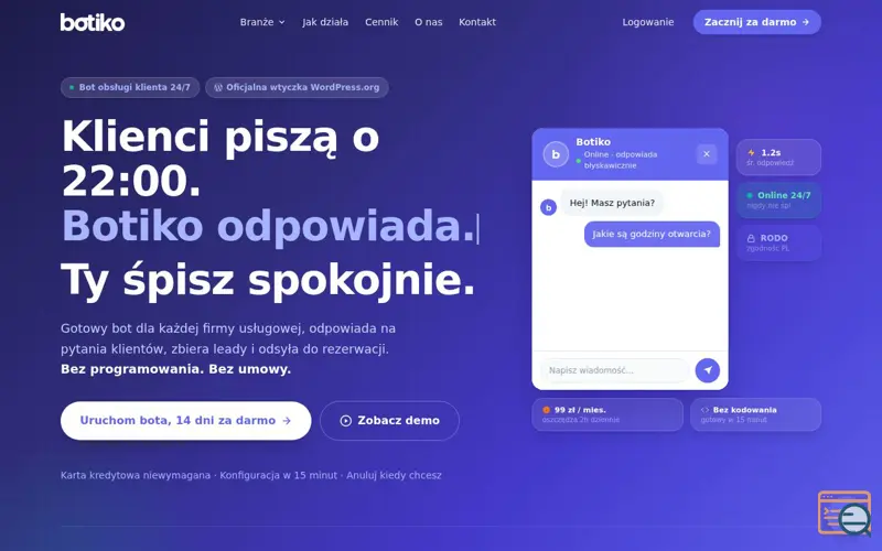 Screenshot of Botiko.pl