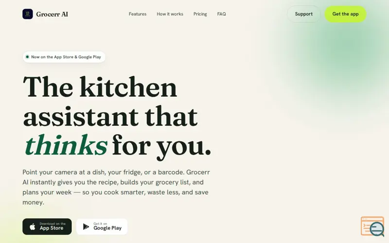 Screenshot of Grocerr AI