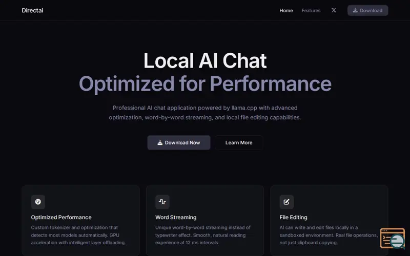Screenshot of Directai