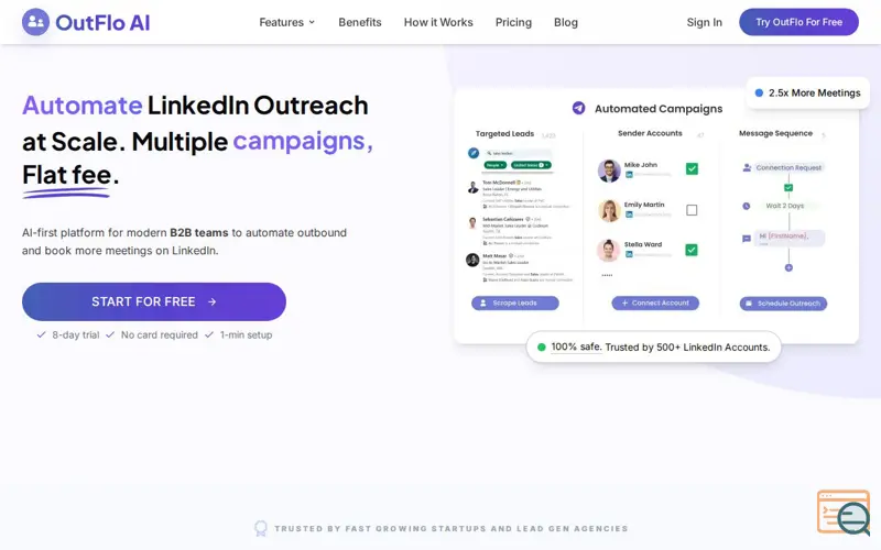 Screenshot of OutFlo
